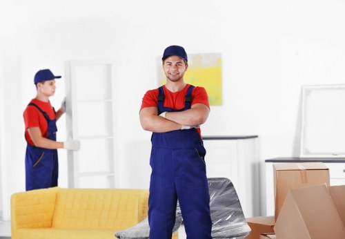 Professional removals team planning a move in Maidavale