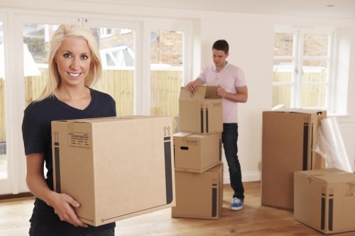 Loaded removal truck for home or office transport in Maida Vale