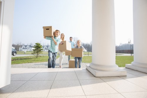 Office relocation services in Maidavale featuring a structured post-move workspace setup