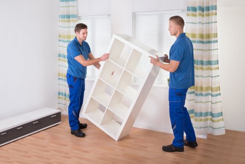 Boxes and furniture arranged for a smooth flat removal in Maida Vale
