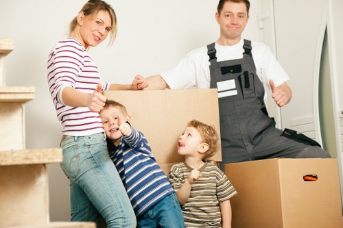 Waste removal and compliant disposal by a moving company